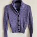 American Eagle Outfitters Sweaters | American Eagle Outfitters Jr’s Size Xs Wool Blend Thick Sweater, Button Down. | Color: Gray/Purple | Size: Xsj