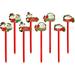 Big Mo s Toys Yard Stakes - Christmas Holiday Glittered Snowman Decorations Outdoor Lawn Signs Display Stakes For Christmas - Lot of 8