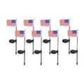 American Flag Solar Light Epicgadget Solar Powered US Flag Garden Stake Landscape LED Lights with USA Flag for Outside Memorial Day and July 4th Decoration Outdoor Pathway Yard Art DÃ©cor (8 Pieces)