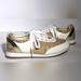 Michael Kors Shoes | *Pre-Owned* Michael Kors Monyka Low Cut Sneakers. | Color: Tan/White | Size: 3g