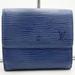 Louis Vuitton Accessories | Louis Vuitton Louis Vuitton M6348g Portomone Bier Cult Credit Epi Bifold Wall... | Color: Blue | Size: Os