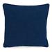 Jordan Manufacturing 16 x 16 Celosia Cove Blue Solid Square Outdoor Throw Pillow with Welt