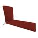 Jordan Manufacturing 74 x 22 Canvas Brick Crimson Solid Rectangular Outdoor Chaise Lounge Cushion with Ties