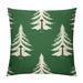 ONETECH Green Pillow Covers Set of 2 Xmas Trees Geometric Square Throw Pillows For Couch Winter Holiday Pillow Cases Rustic Farmhouse Christmas Decor For Home Sofa Porch Bed Outdoor 18x18 Inch