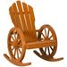 SYTHERS Outdoor Rocking Chair Solid Wooden Garden Porch Rocking Chair Holds Up to 250 lbs Weather Resistant Finish