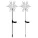 2 Pack Solar Christmas 3D Snowflakes Lights Outdoor Solar Powered Snowflake Decorative Lights With Garden Stakes Warm White LED Xmas Lighting Yard Stake For Path Patio Decor