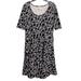 Lularoe Dresses | 2xl Black White Lularoe Fit Flare Dress | Color: Black/White | Size: 2x