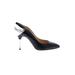 Christian Louboutin Heels: Pumps Stilleto Cocktail Black Print Shoes - Women's Size 38 - Pointed Toe