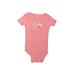 Child of Mine by Carter's Short Sleeve Onesie: Pink Print Bottoms - Size 18 Month