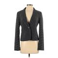 Ann Taylor Factory Blazer Jacket: Short Gray Print Jackets & Outerwear - Women's Size 2