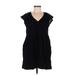 Old Navy Casual Dress - Party V Neck Short sleeves: Black Print Dresses - Women's Size Medium