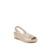 Wide Width Women's Socialite Wedge by LifeStride in Platino Gold Fabric (Size 10 W)