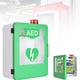 Aed Defibrillator Storage Cabinet, Wall Mount Storage Box First with Alarm System and Double Switch Control, First Aid Cabinet, Partition Position Adjustable, Double Switch Control