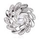 Brooch Rhinestone Flower Pearl Crystal Scarf Ring Korean Style Brooch Pins Shawl Clip Women Scarf Buckle Bow Tie Brooches For Women (Color : E, Size : 3.5X3.5CM) (F 3.5X3.5CM)