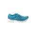 Brooks Sneakers: Athletic Platform Activewear Blue Color Block Shoes - Women's Size 8 1/2 - Almond Toe