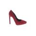 Jeffrey Campbell Ibiza Last Heels: Slip On Stilleto Minimalist Red Print Shoes - Women's Size 8 - Pointed Toe