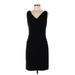 Lauren by Ralph Lauren Casual Dress - Sheath Cowl Neck Sleeveless: Black Print Dresses - Women's Size 8