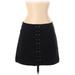 Express Casual A-Line Skirt Mini: Black Print Bottoms - Women's Size 10