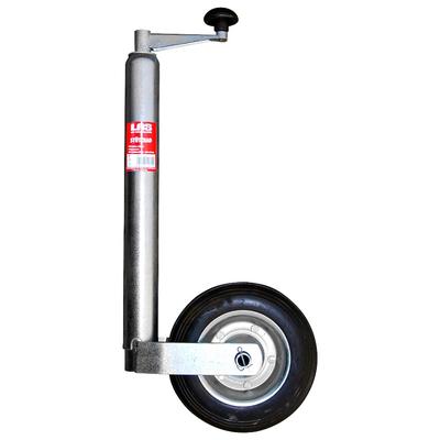 Anhänger-Stützrad LAS, silber (silberfarben, schwarz), 20cm, Stahl, Räder