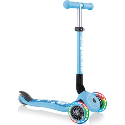 Dreiradscooter GLOBBER "JUNIOR FOLDABLE FANTASY LIGHTS, mit Leuchtrollen" Scooter blau Scooter