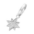 Charm Stern GIORGIO MARTELLO MILANO "Stern mit Zirkonia, Silber 925" Charms weiß Damen Charms Anhänger