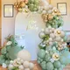 Kit de guirxiété de ballons en latex avec confettis décoration de fête d'anniversaire arc vert