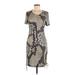 Roberto Cavalli Casual Dress - Sheath: Gray Camo Dresses - Women's Size 44