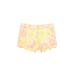 Lilly Pulitzer Khaki Shorts: Yellow Floral Bottoms - Women's Size 8 - Stonewash