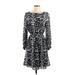 Alice + Olivia Casual Dress: Black Snake Print Dresses - Women's Size Small