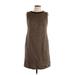 Akris Punto Casual Dress - Shift: Brown Marled Dresses - Women's Size 12
