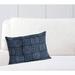 Foundry Select Geometric Lumbar Pillow Polyester/Polyfill blend in Blue/Navy | 18 H x 24 W x 6 D in | Wayfair FNDS1071 42449132