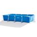 New Intex Rectangular Frame Above Ground Swimming Pool Plastic in Blue | 33 H x 87.6 W x 177 D in | Wayfair 28273EH