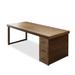 Loon Peak® Jalill Rectangle Writing Desk Wood in Brown/Green | 29.53 H x 78.74 W x 31.5 D in | Wayfair 2CDF65AA95194C50AAF2081DBB1BE92B