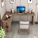 Loon Peak® Geirlaugur 2 Piece Solid Wood Rectangle Desk & Chair Set Office Set w/ Chair in Brown | Wayfair 5BB07D3D030D4654BC39C601A9C88B93