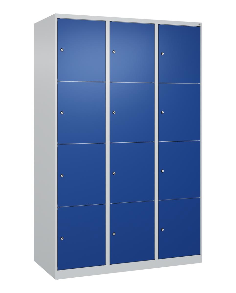 C+P Schließfachschrank Classic PLUS, 3 Abteile, 1850x1200x500mm, 7035/5010 Image
