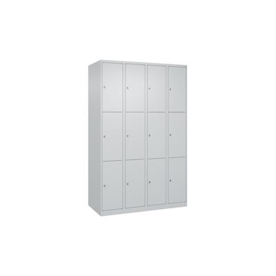 C+P Schließfachschrank Classic PLUS, 4 Abteile, 1850x1200x500mm, 7035/7035