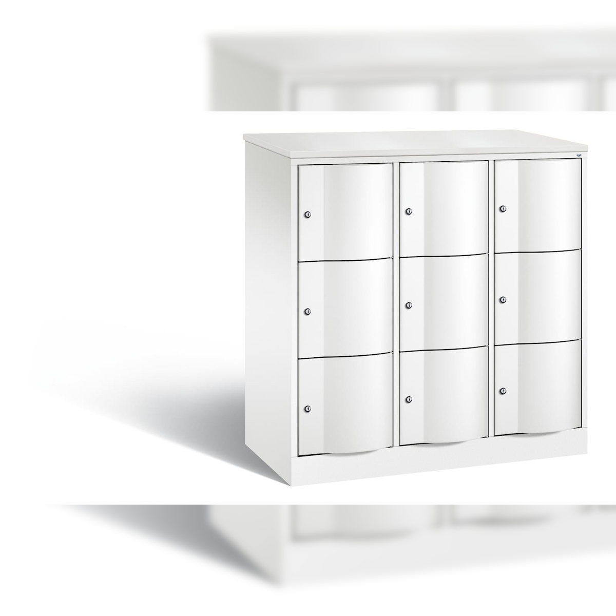 C+P Schließfachschrank Resisto, H1255xB1148xT540mm, 9016/9016 Image