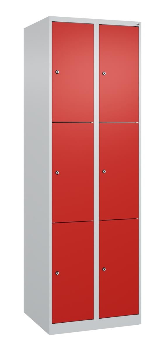 C+P Schließfachschrank Classic PLUS, 2 Abteile, 1850x600x500mm, 7035/3020 Image