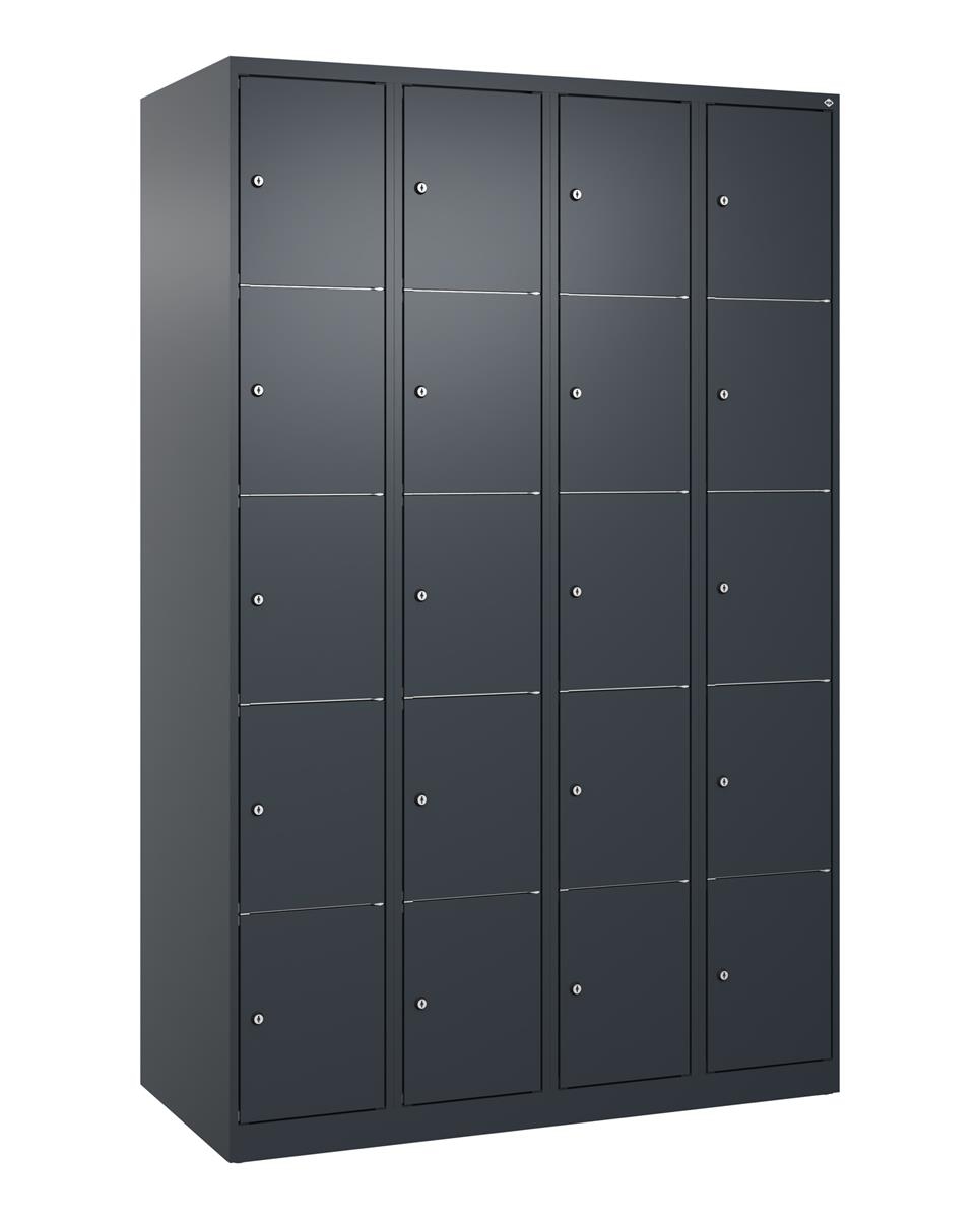 C+P Schließfachschrank Classic PLUS, 4 Abteile, 1850x1200x500mm, 7016/7016 Image