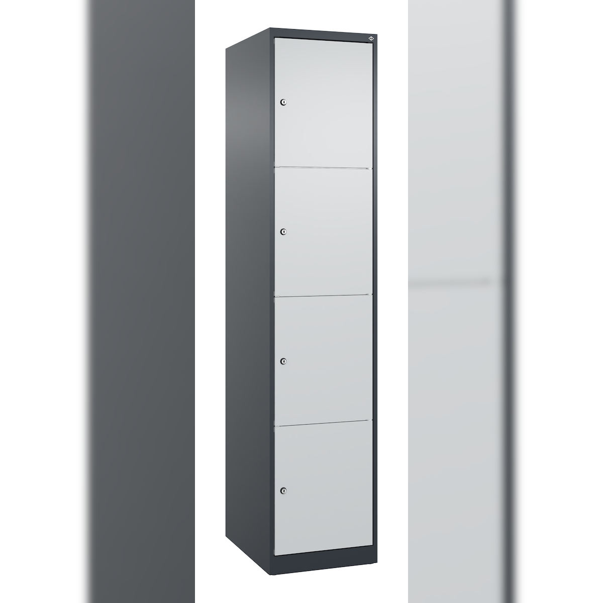 C+P Schließfachschrank Classic PLUS, 1 Abteil, 1850x400x500mm, 7016/7035 Image