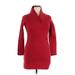 Lole Casual Dress - Sweater Dress Cowl Neck Long sleeves: Burgundy Print Dresses - Women's Size Medium