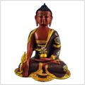 Medizinbuddha Nepalstil rotgold 25cm 3kg Handarbeit *Einzelstück*