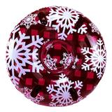 Mega Red Plaid Transparent Snow Tube - 48