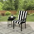 Better Homes & Gardens 44 L x 21 W Black Stripe 1 Piece Outdoor Chair Cushion