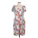 Ronni Nicole Casual Dress: White Print Dresses - New - Women's Size Large