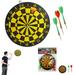 Wall Dart Board Game Set Double Sided Darts Beginner Hobby Classic Target 6 inch