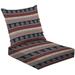 2-Piece Deep Seating Cushion Set traditional paisley pattern Outdoor Chair Solid Rectangle Patio Cushion Set