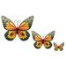 3 Pcs Ornaments Iron Butterflies Decor Wall Decoration Butterfly Bedroom Pendant Hanging