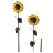 2 Pcs Courtyard Landscape Vintage Decor Plant Land Decor Metal Flowers Stick Gardening Bonsai Decor Garden Stake