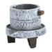 Creative Planter Pot Stone Mill Planter Bonsai Pot Planter Porcelain Container Indoor Use for Home and Office Decoration Gift Size